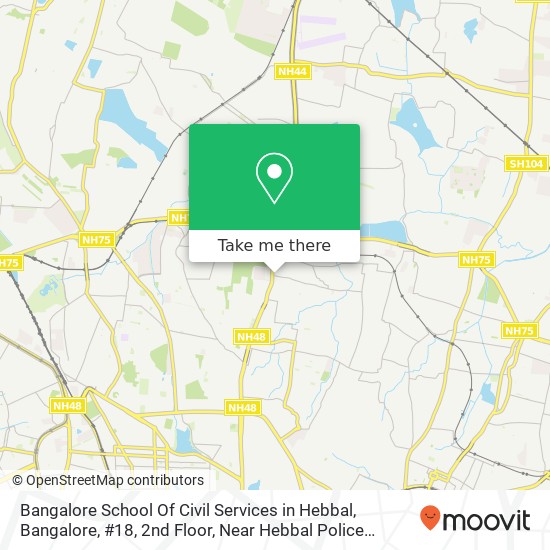 Bangalore School Of Civil Services in Hebbal, Bangalore, #18, 2nd Floor, Near Hebbal Police Station map