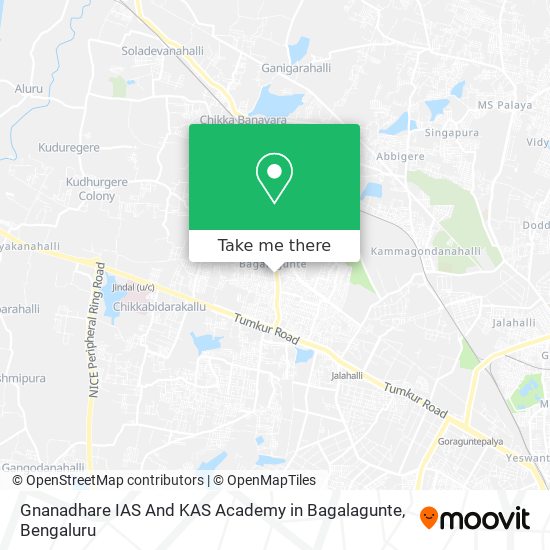 Gnanadhare IAS And KAS Academy in Bagalagunte map