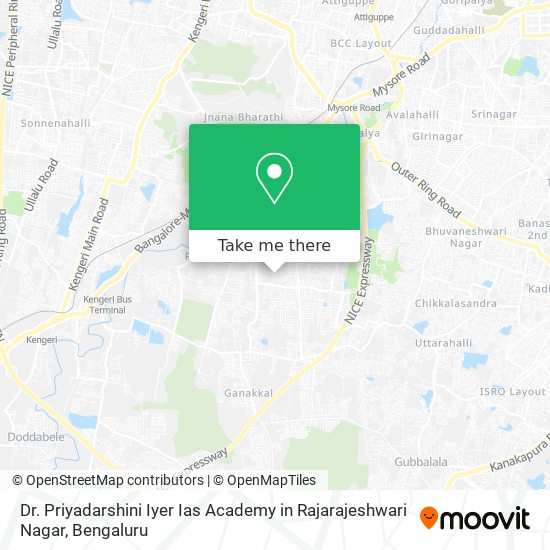 Dr. Priyadarshini Iyer Ias Academy in Rajarajeshwari Nagar map