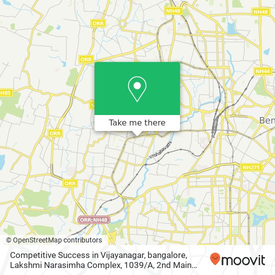 Competitive Success in Vijayanagar, bangalore, Lakshmi Narasimha Complex, 1039 / A, 2nd Main Road, 1s map