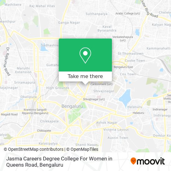 Jasma Careers Degree College For Women in Queens Road map