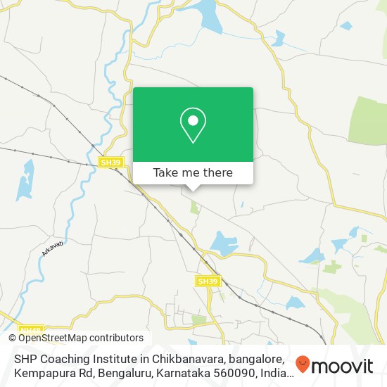 SHP Coaching Institute in Chikbanavara, bangalore, Kempapura Rd, Bengaluru, Karnataka 560090, India map