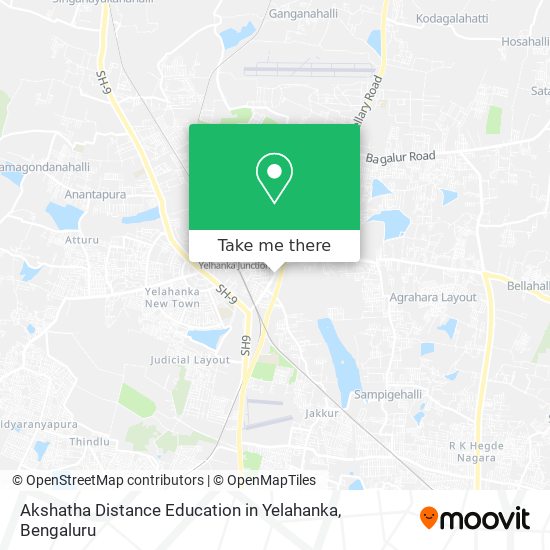 Akshatha Distance Education in Yelahanka map