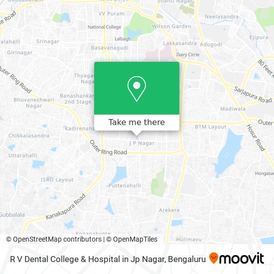 R V Dental College & Hospital in Jp Nagar map