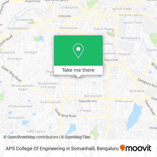 APS College Of Engineering in Somanhalli map