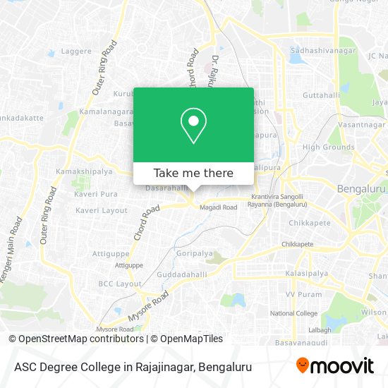 ASC Degree College in Rajajinagar map