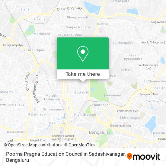 Poorna Pragna Education Council in Sadashivanagar map