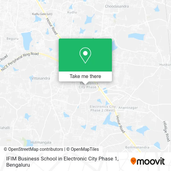 IFIM Business School in Electronic City Phase 1 map