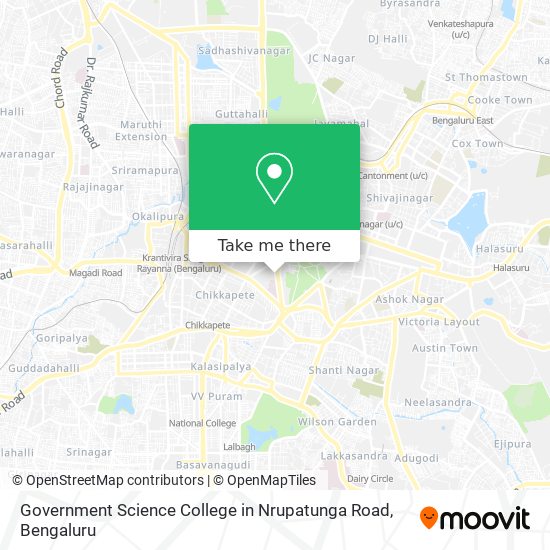 Government Science College in Nrupatunga Road map