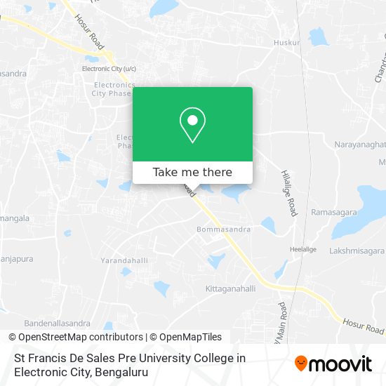 St Francis De Sales Pre University College in Electronic City map