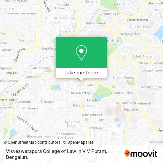 Visveswarapura College of Law in V V Puram map