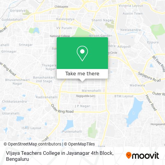 VIjaya Teachers College in Jayanagar 4th Block map