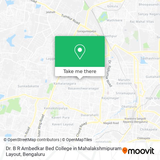Dr. B R Ambedkar Bed College in Mahalakshmipuram Layout map