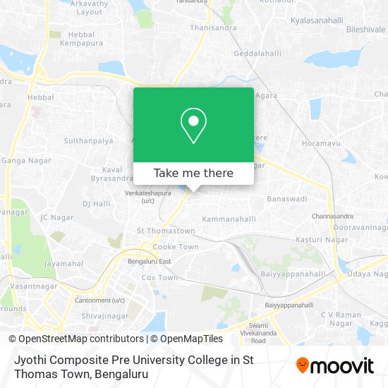 Jyothi Composite Pre University College in St Thomas Town map