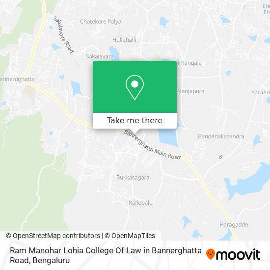 Ram Manohar Lohia College Of Law in Bannerghatta Road map