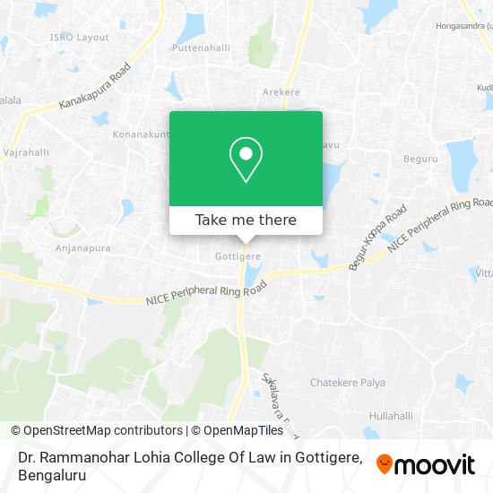 Dr. Rammanohar Lohia College Of Law in Gottigere map