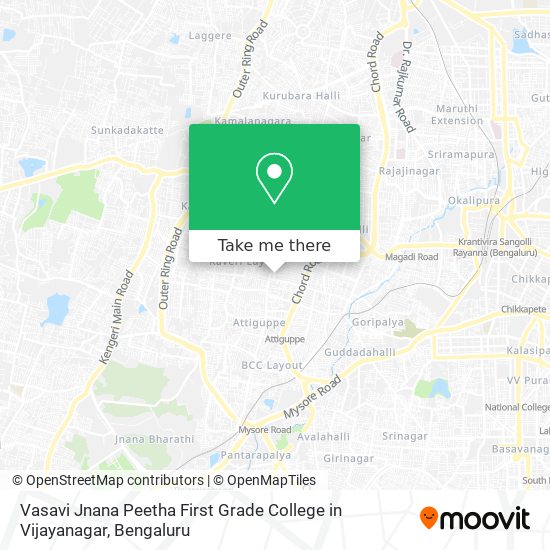 Vasavi Jnana Peetha First Grade College in Vijayanagar map