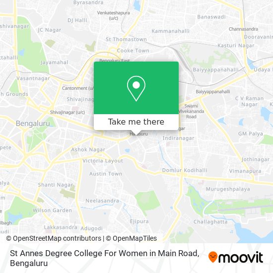 St Annes Degree College For Women in Main Road map