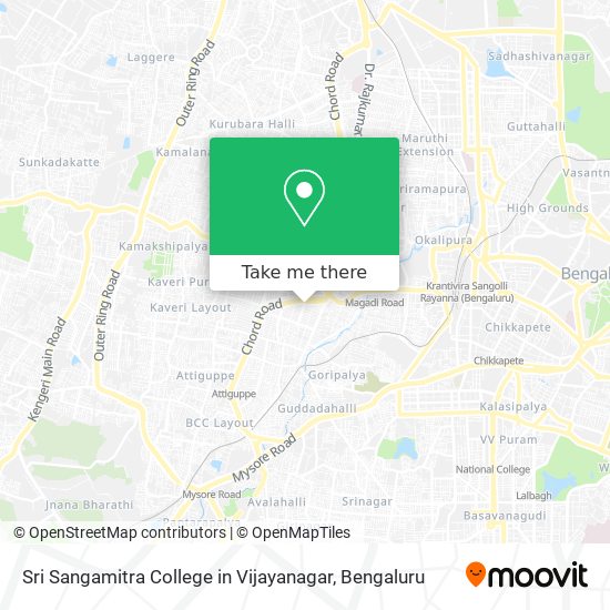 Sri Sangamitra College in Vijayanagar map