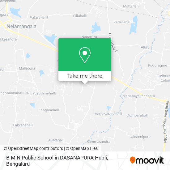 B M N Public School in DASANAPURA Hubli map