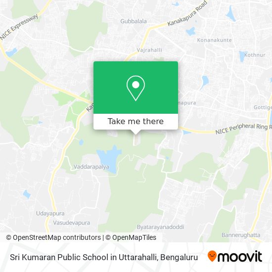 Sri Kumaran Public School in Uttarahalli map