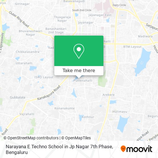 Narayana E Techno School in Jp Nagar 7th Phase map