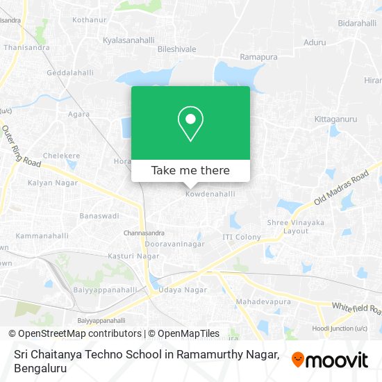 Sri Chaitanya Techno School in Ramamurthy Nagar map