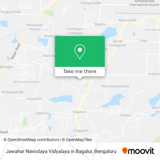 Jawahar Navodaya Vidyalaya in Bagalur map