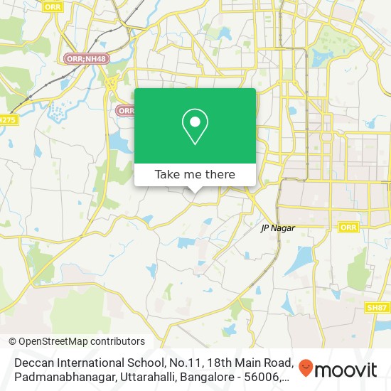Deccan International School, No.11, 18th Main Road, Padmanabhanagar, Uttarahalli, Bangalore - 56006 map