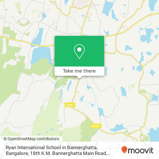 Ryan International School in Bannerghatta, Bangalore, 18th K.M. Bannerghatta Main Road, Bengaluru, map