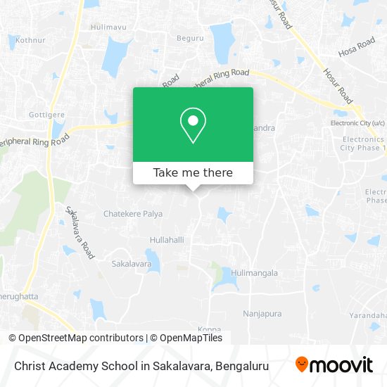 Christ Academy School in Sakalavara map