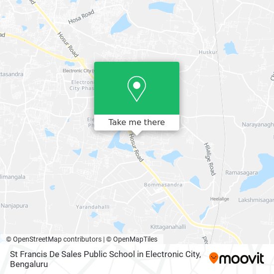 St Francis De Sales Public School in Electronic City map