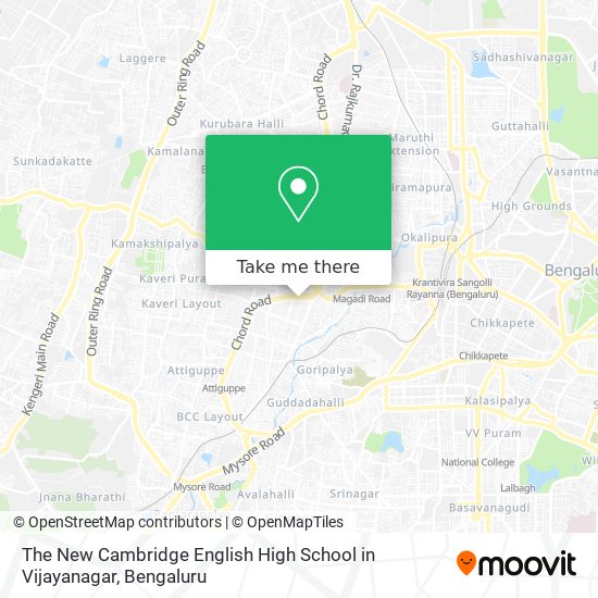 The New Cambridge English High School in Vijayanagar map