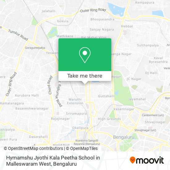 Hymamshu Jyothi Kala Peetha School in Malleswaram West map