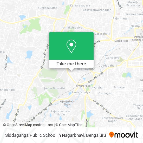 Siddaganga Public School in Nagarbhavi map