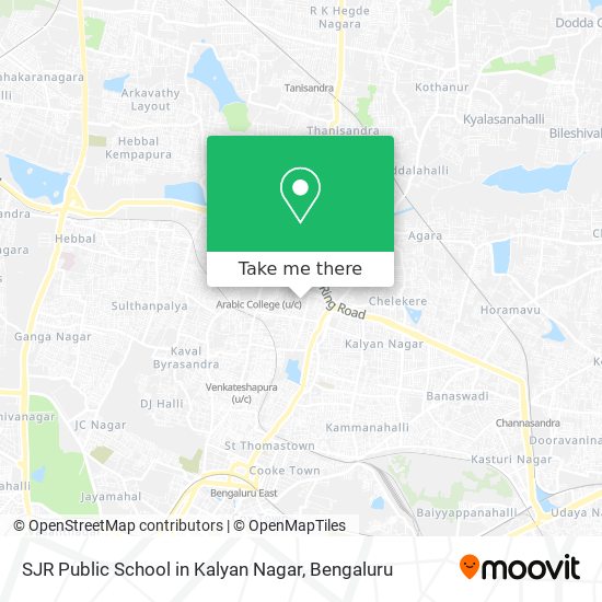 SJR Public School in Kalyan Nagar map
