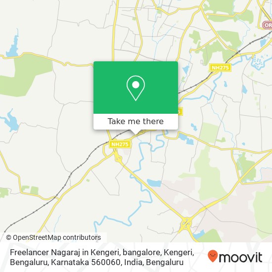 Freelancer Nagaraj in Kengeri, bangalore, Kengeri, Bengaluru, Karnataka 560060, India map