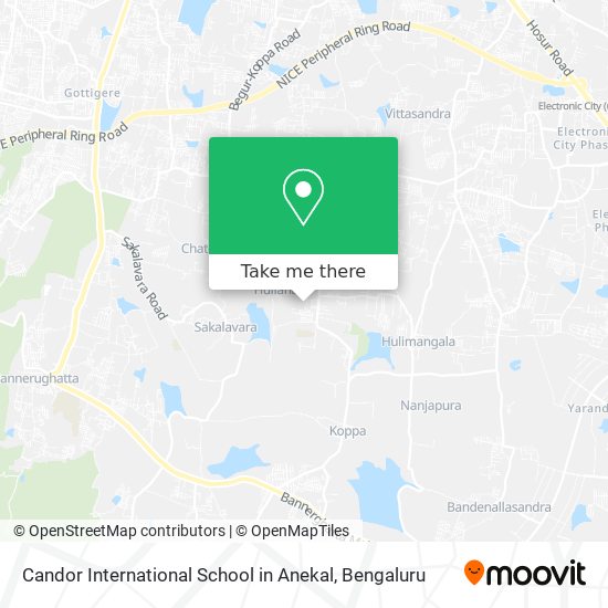 Candor International School in Anekal map
