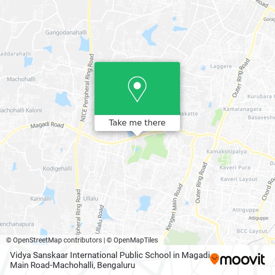 Vidya Sanskaar International Public School in Magadi Main Road-Machohalli map