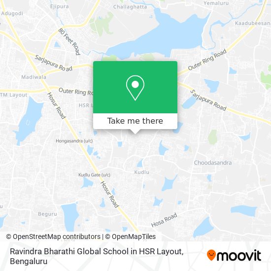 Ravindra Bharathi Global School in HSR Layout map