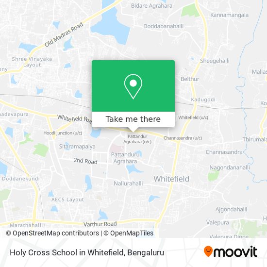 Holy Cross School in Whitefield map
