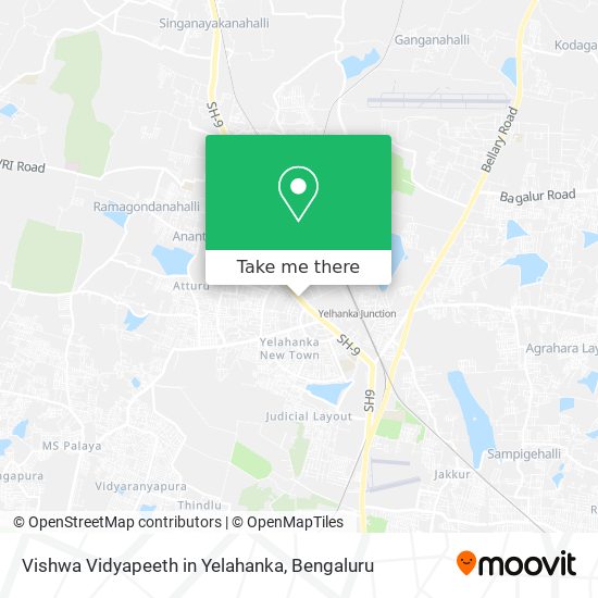 Vishwa Vidyapeeth in Yelahanka map