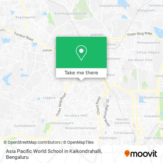 Asia Pacific World School in Kaikondrahalli map