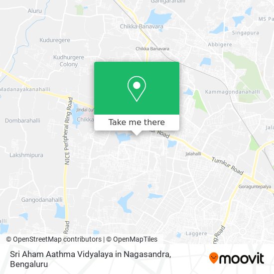 Sri Aham Aathma Vidyalaya in Nagasandra map