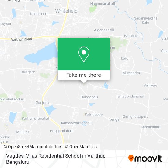 Vagdevi Vilas Residential School in Varthur map