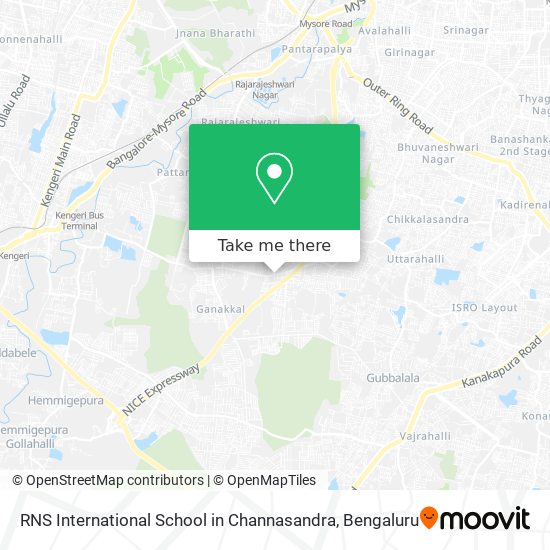 RNS International School in Channasandra map