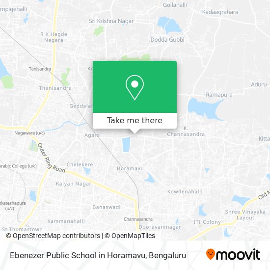 Ebenezer Public School in Horamavu map