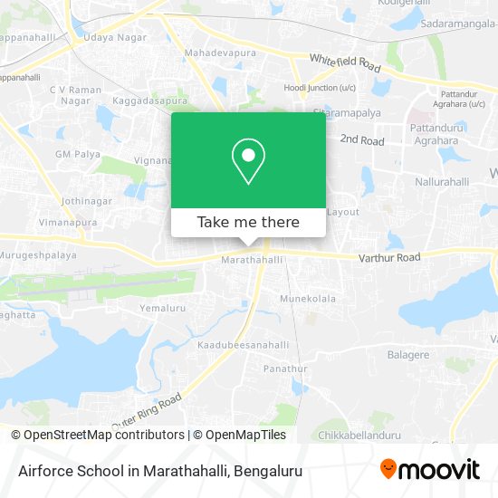 Airforce School in Marathahalli map