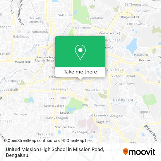 United Mission High School in Mission Road map