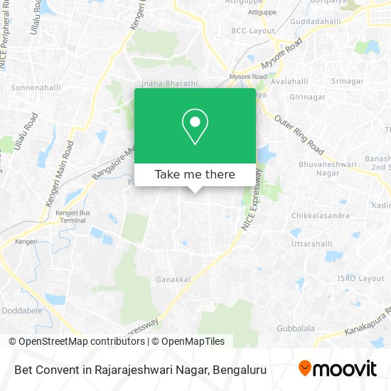 Bet Convent in Rajarajeshwari Nagar map